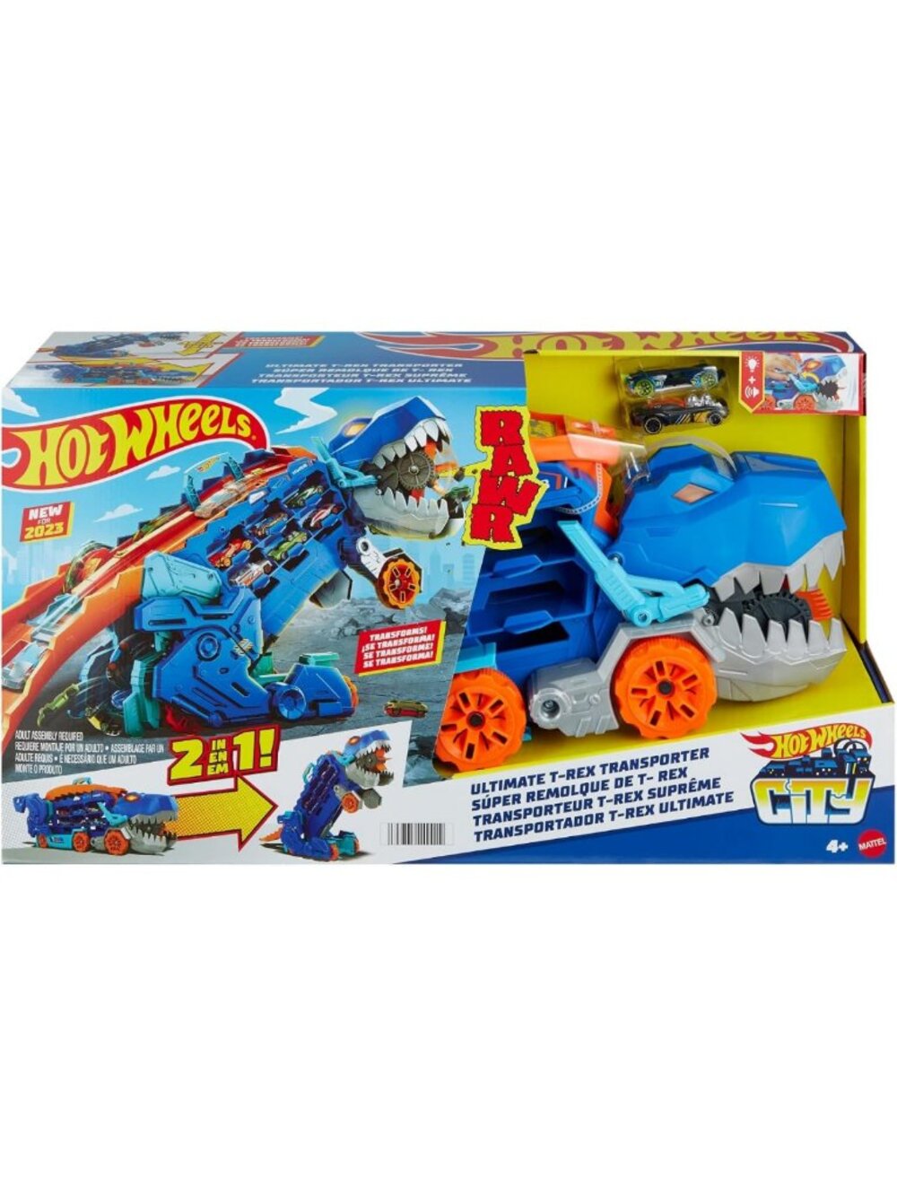 Ultimate T-Rex Transporter Toy Car Track Set - Dino Hauler with Race Track - Picture 6 of 8
